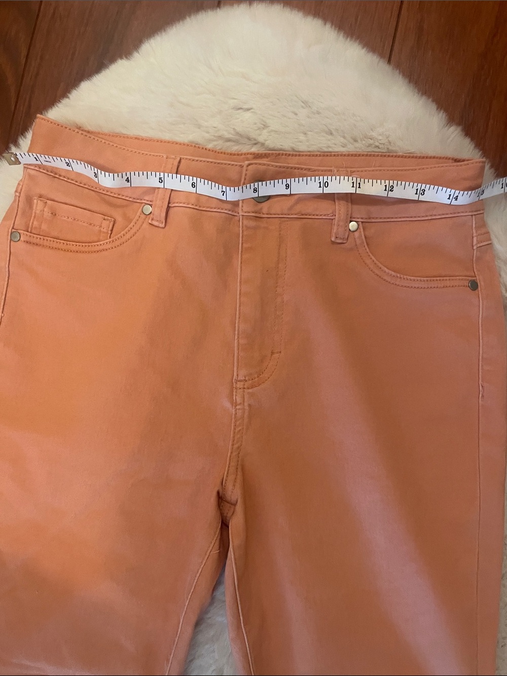 d.jeans Women's Skinny Jeans in Soft Coral Color - Picture 4 of 13